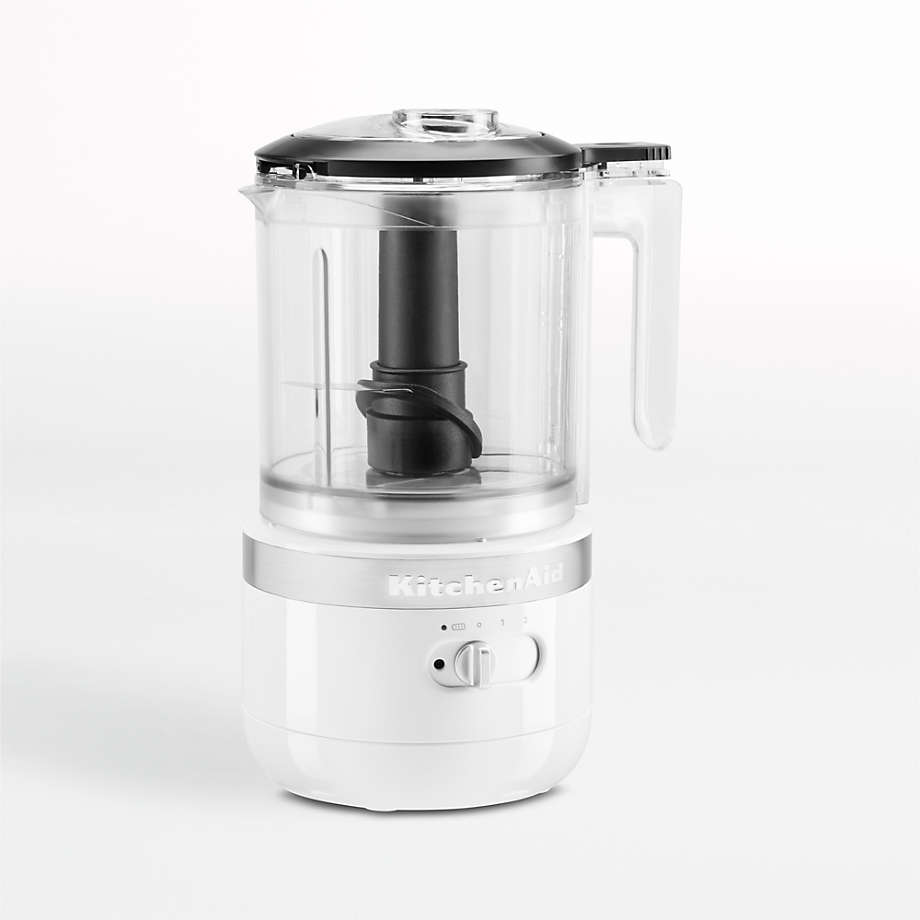 KitchenAid White Cordless 5Cup Mini Food Chopper + Reviews Crate and