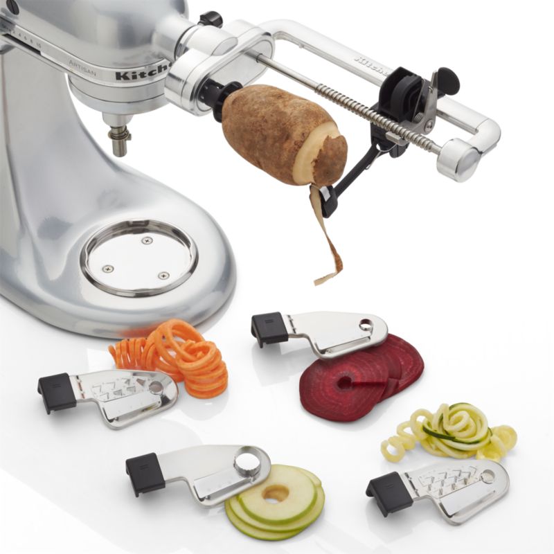 kitchenaid spiralizer attachment with peel core and slice
