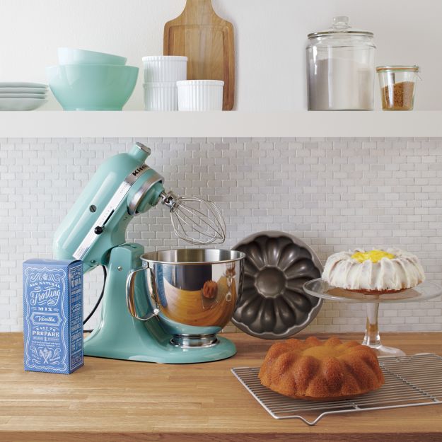 KitchenAid KSM150PSAQ Artisan Aqua Sky Stand Mixer Crate and Barrel