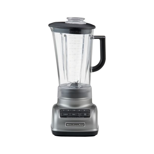 KitchenAid 5Speed Contour Silver Diamond Vortex Blender Crate and Barrel