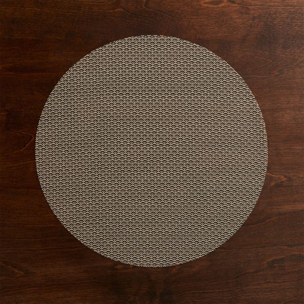 Chilewich Knitty Neutral Vinyl Placemat Crate and Barrel