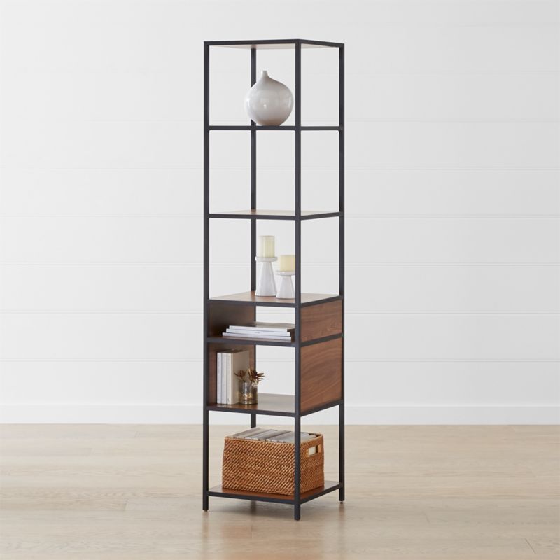 Knox Black Tall Narrow Bookcase Crate And Barrel