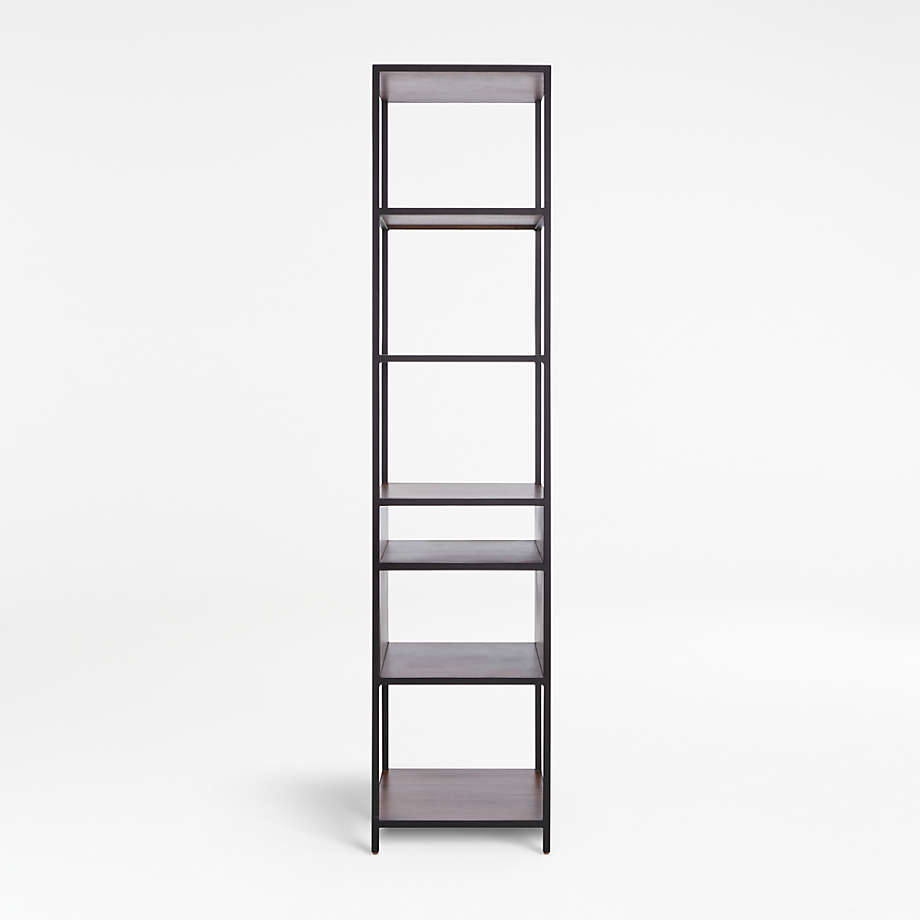 Knox Black Tall Narrow Bookcase Reviews Crate And Barrel Canada   Knox Black Tall Narrow Bookcase 