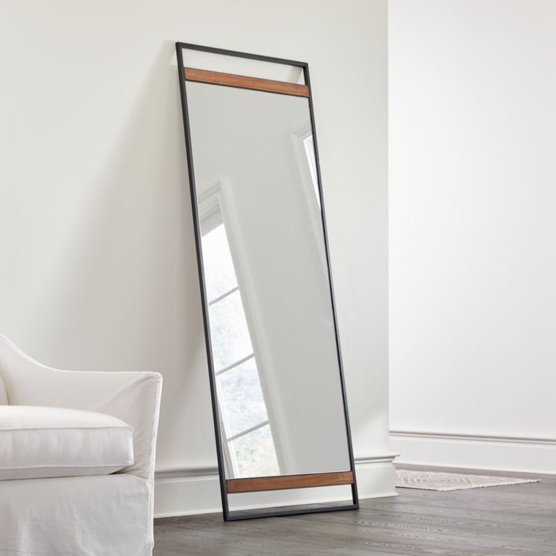 Knox Black Framed Floor Mirror Crate And Barrel