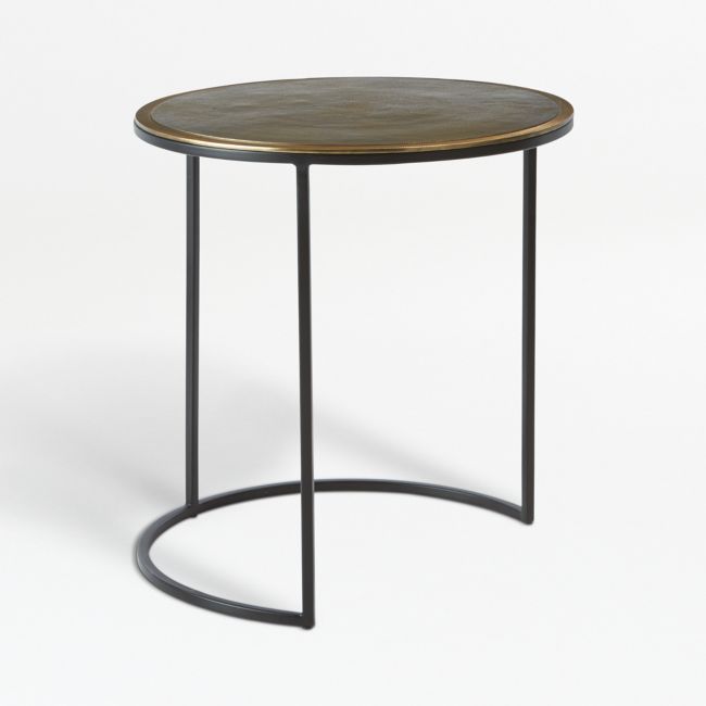 Online Designer Combined Living/Dining Knurl Large Round Accent Table