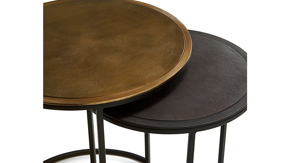 Knurl Nesting Accent Tables Set of Two Crate and Barrel