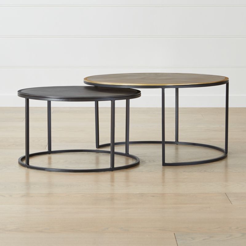 Knurl Nesting Coffee Tables Set Of Two Reviews Crate And Barrel