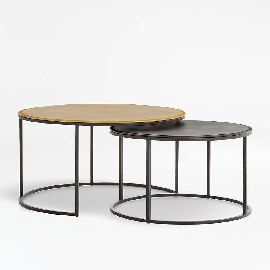 Knurl Nesting Coffee Tables Set of Two + Reviews Crate and Barrel