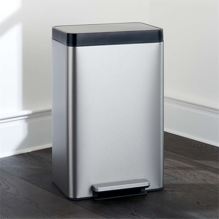Kohler Dual-Compartment Stainless Steel Step Trash Can + Reviews Dual Compartment Stainless Steel Trash Can