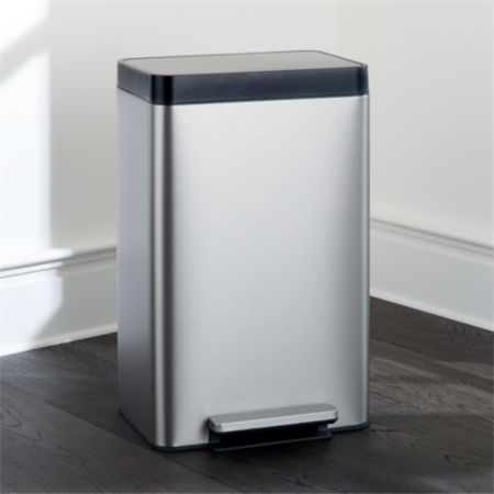 Kohler Dual Compartment Stainless Steel Step Trash Can Crate