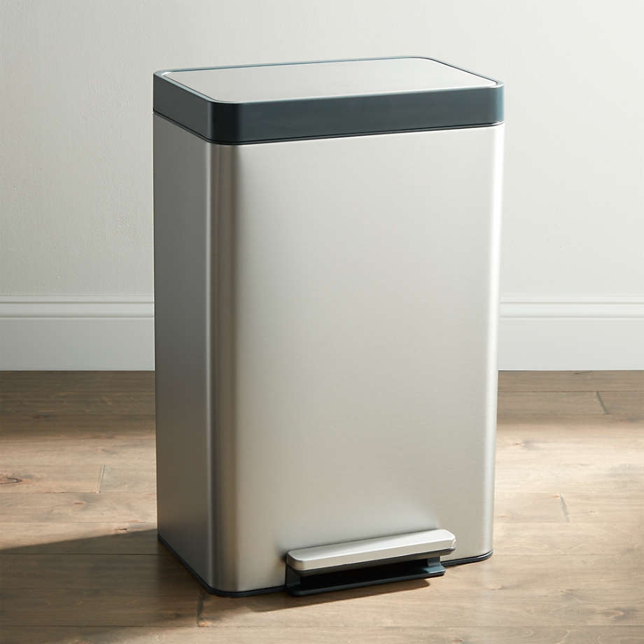 Kohler Stainless Steel 13-Gallon Step Trash Can + Reviews | Crate and Kohler Stainless Steel Step Trash Can