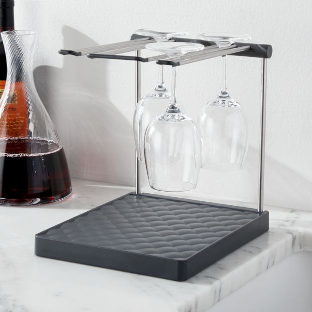 Kohler Wine Glass Drying Rack + Reviews Crate and Barrel