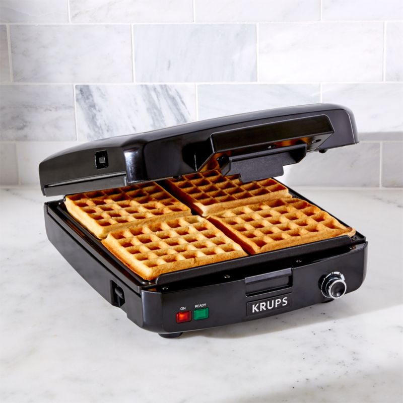 Krups Belgian Waffle Maker 4Slice + Reviews Crate and Barrel