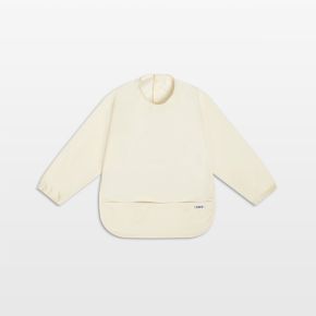 Image of Lalo Oatmeal White Smock Bib