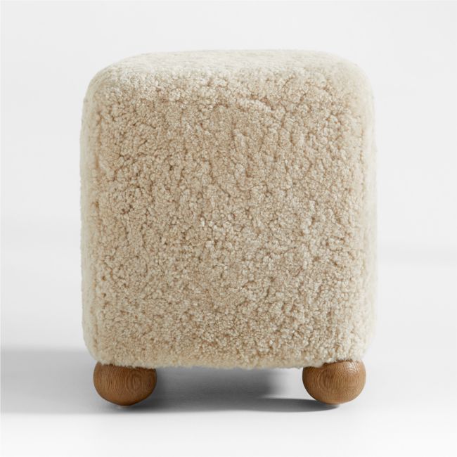 Online Designer Combined Living/Dining L'Enchere Square Wool Ottoman by Athena Calderone