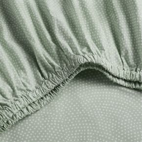 Image of Batik Verte Green 100% Organic Cotton Baby Fitted Crib Sheet by Leanne Ford