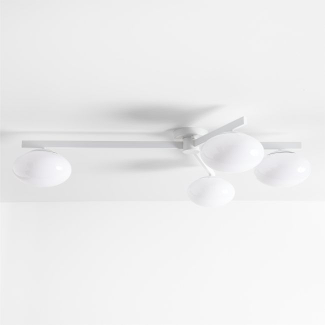 Online Designer Bedroom Dreamer Large White Ceiling/Wall Flushmount Light by Leanne Ford