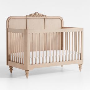 Image of Lennox Carved Wood Convertible Crib by Leanne Ford