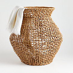 Wonky weave basket designed by Leanne Ford for Crate and Barrel. #leanneford #baskets #crateandbarrel