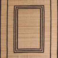 Lagos Jute and Wool Blend Black Handwoven Rug Swatch 12"x18"