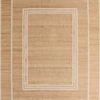 Lagos Jute and Wool Blend Ivory Handwoven Rug Swatch 12"x18"