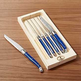 Laguiole ® Blue Steak Knives, Set of 6