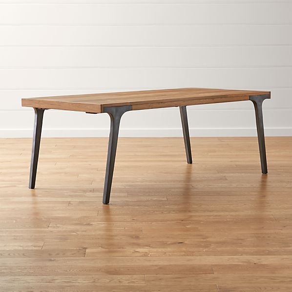 Lakin Recycled Teak Extendable Dining Table Crate And Barrel Canada Lakin Recycled Teak Extendable Dining