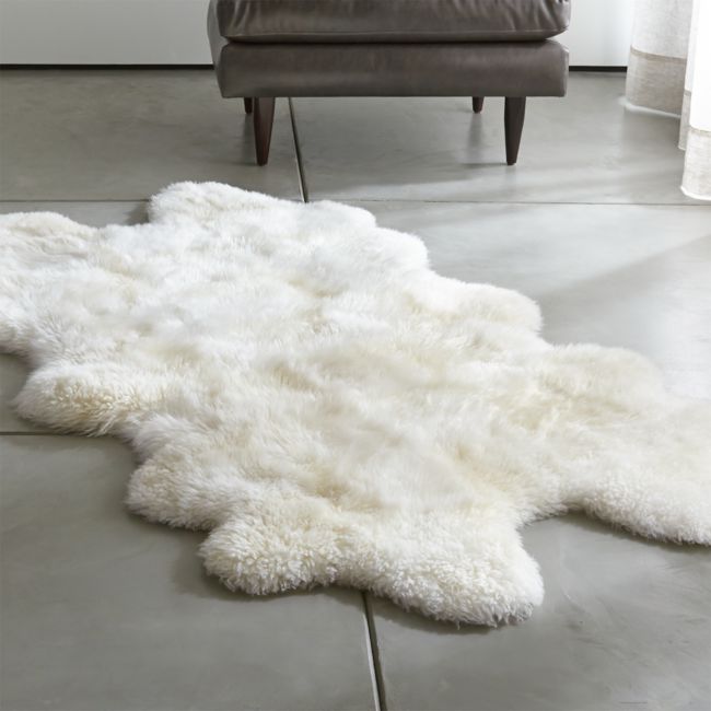 Online Designer Living Room Ivory Sheepskin Throw/Rug 42