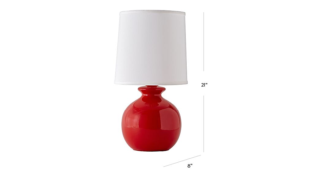 Gumball Red Table Lamp Reviews Crate And Barrel Tap To Zoom Image With Dimension For Gumball Red Table Lamp