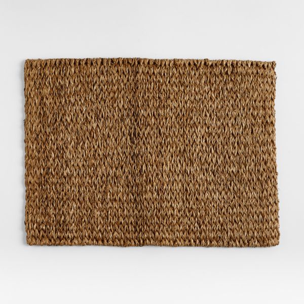 Lanai Rectangular Dark Natural Woven Placemat