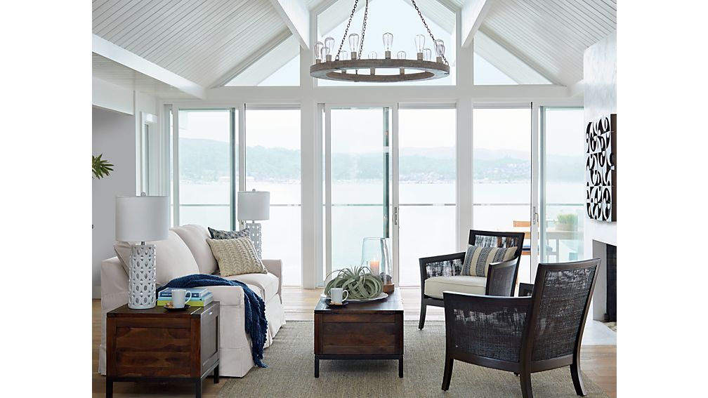 Harborside Slipcovered Apartment Sofa Crate and Barrel