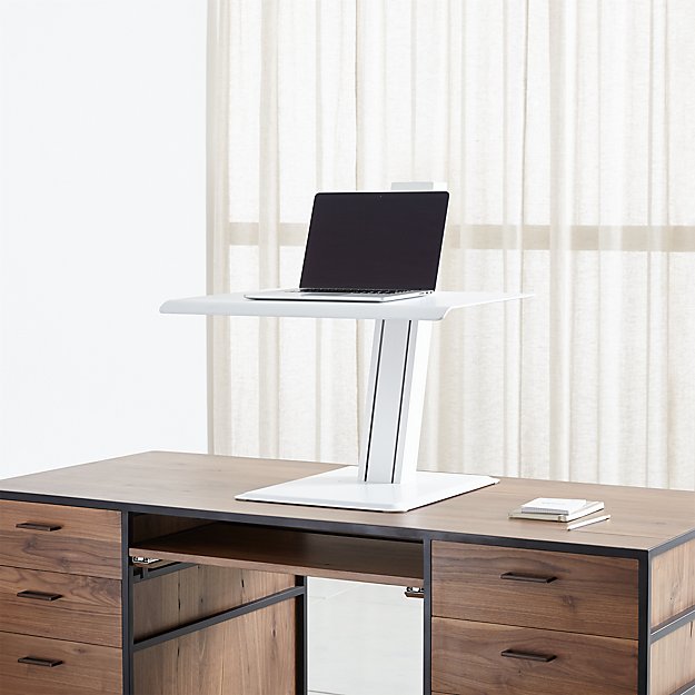 Humanscale White Laptop Quickstand Eco Standing Desk Converter | Crate