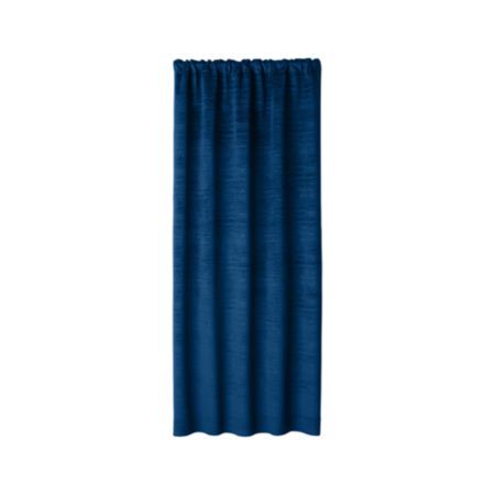 Laras Blue Velvet Curtain Panel 50 X108 Reviews Crate And Barrel