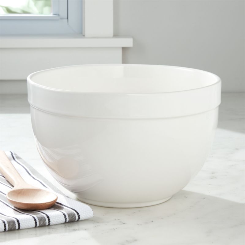 Large White Mixing Bowl + Reviews Crate and Barrel