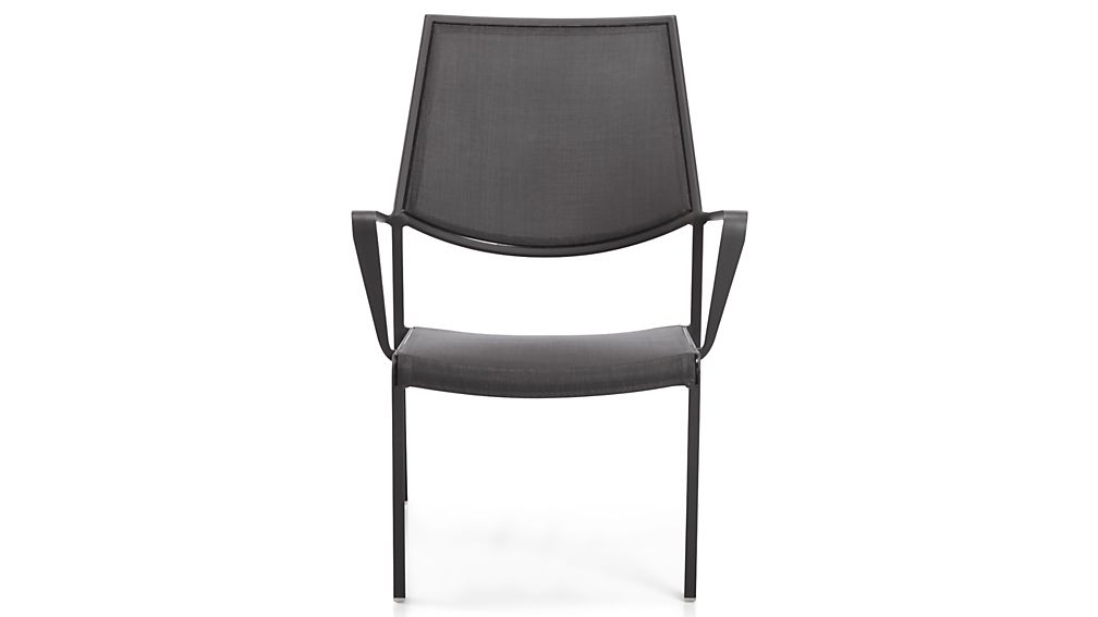 Largo Charcoal Grey Mesh Lounge Chair Crate and Barrel