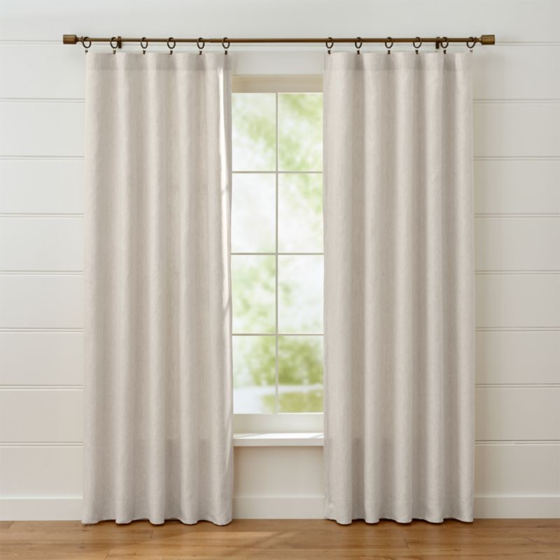 Largo Natural Linen Curtain Panels | Crate and Barrel