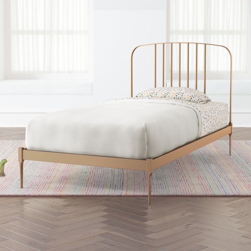 Larkin Gold Metal Twin Bed