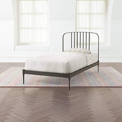 larkin black metal crib