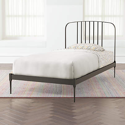 larkin black metal crib
