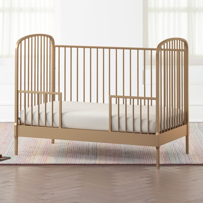 gold baby bed