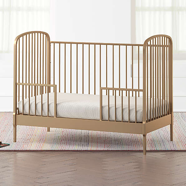 white and gold nursery