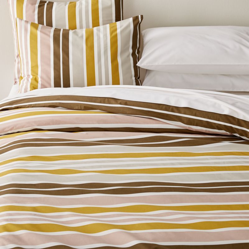 Latour Full Queen Striped Percale Duvet Cover Reviews Crate