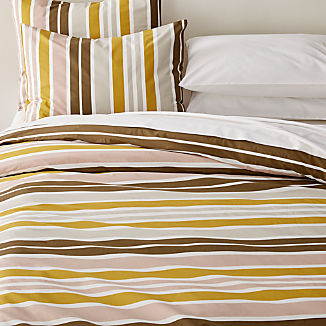 Latour Striped Percale Duvet Covers and Pillow Shams