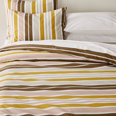 Latour King Striped Percale Duvet Cover Reviews Crate And Barrel