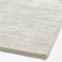 Laval Viscose Solid Silver Rug 12"x18" Swatch