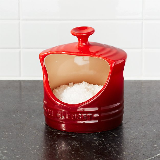 Le Creuset ® Cerise Red Salt Crock Crate and Barrel