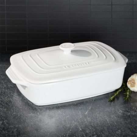 Le Creuset ® White 3.5-Quart Covered Rectangular Casserole