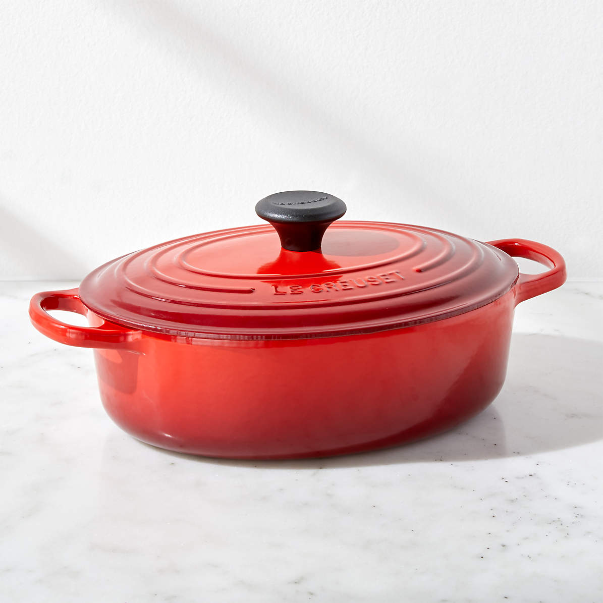 Le Creuset Signature Round Wide 31/2Quart Dutch Oven Cherry Kitchen