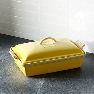 Le Creuset ® Heritage Covered Rectangular Soleil Yellow Baking Dish
