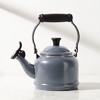 Teapots Tea Kettles And Warmers Crate Barrel Le Creuset Graphite 1 25 Quart Demi Kettle